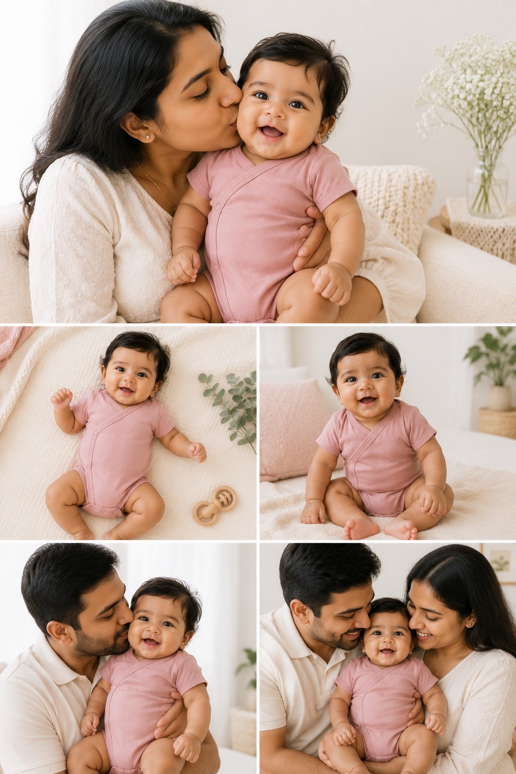 TinyCudds Gentle Snuggle Suit – Dusty Rose | Organic Cotton Baby Romper - Image 5
