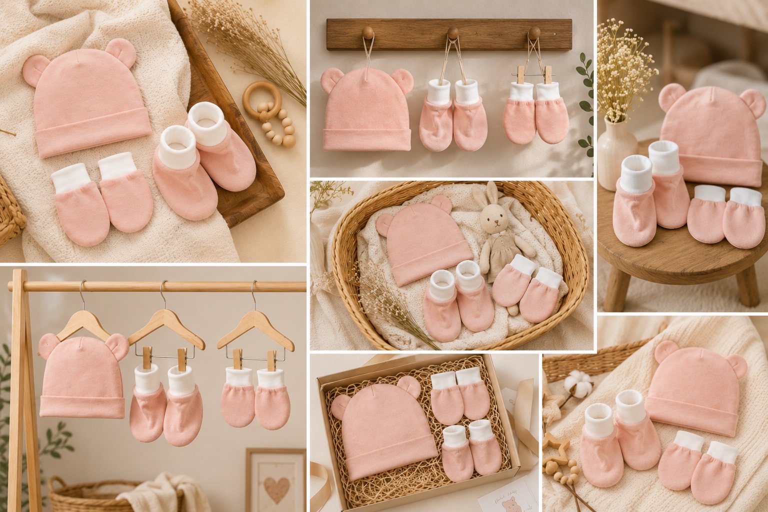 TinyCudds First Hug Set – Dusty Rose | 3-Piece Baby Essentials Set - Image 7
