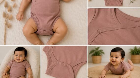 TinyCudds Gentle Snuggle Suit – Mocha | Organic Cotton Baby Romper