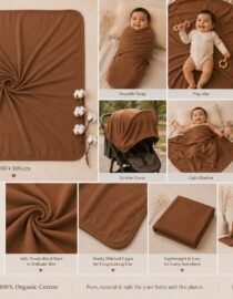 TinyCudds Care Wrap – Mocha | Multipurpose Baby Swaddle